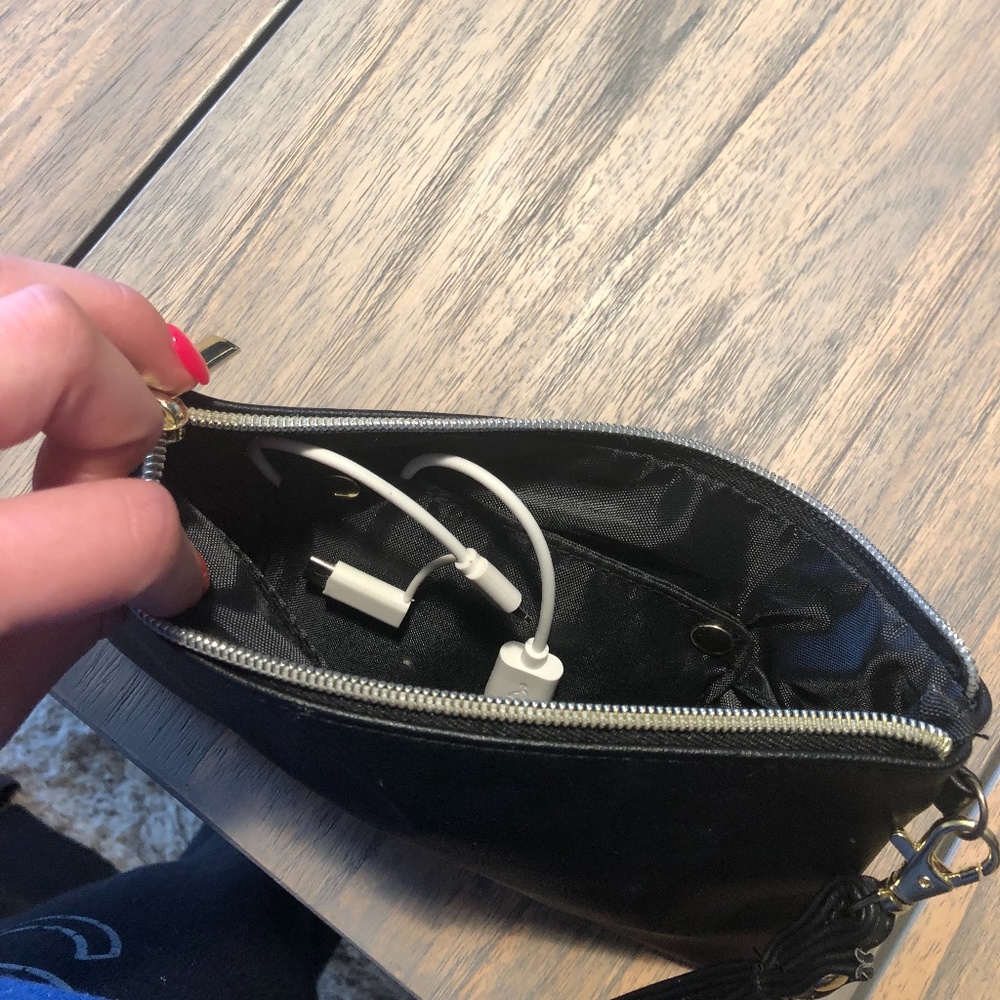 Black Wristlet w/ built-in phone charger